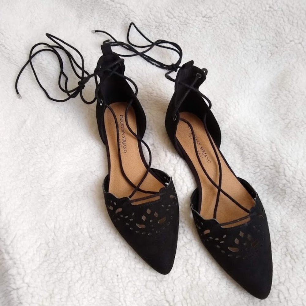Christian Siriano Strappy Flats (Black)